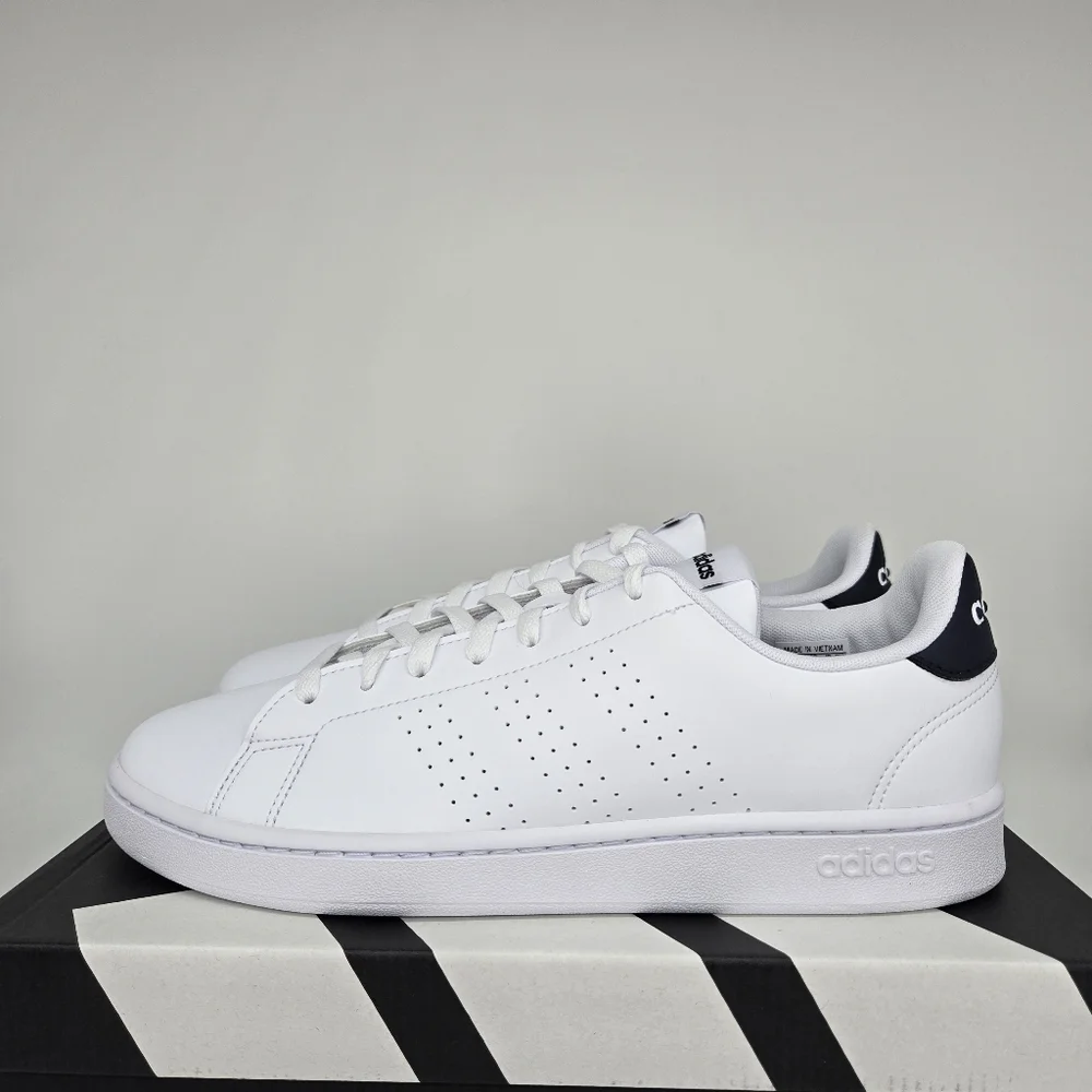 New Adidas Advantage 'White Legend Ink' Men's Tennis Shoes Size 12